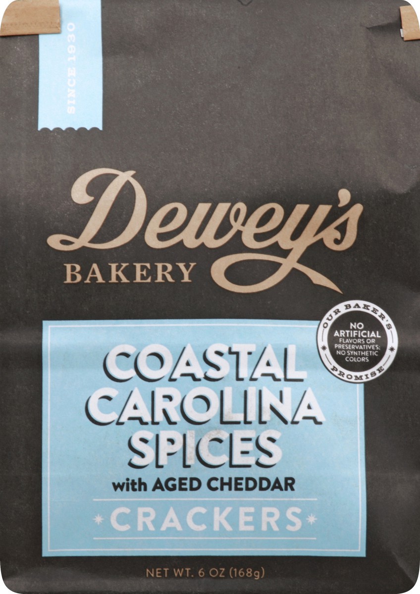 slide 4 of 4, Dewey's Bakery Coastal Carolina Spices with Aged Cheddar Crackers, 6 oz