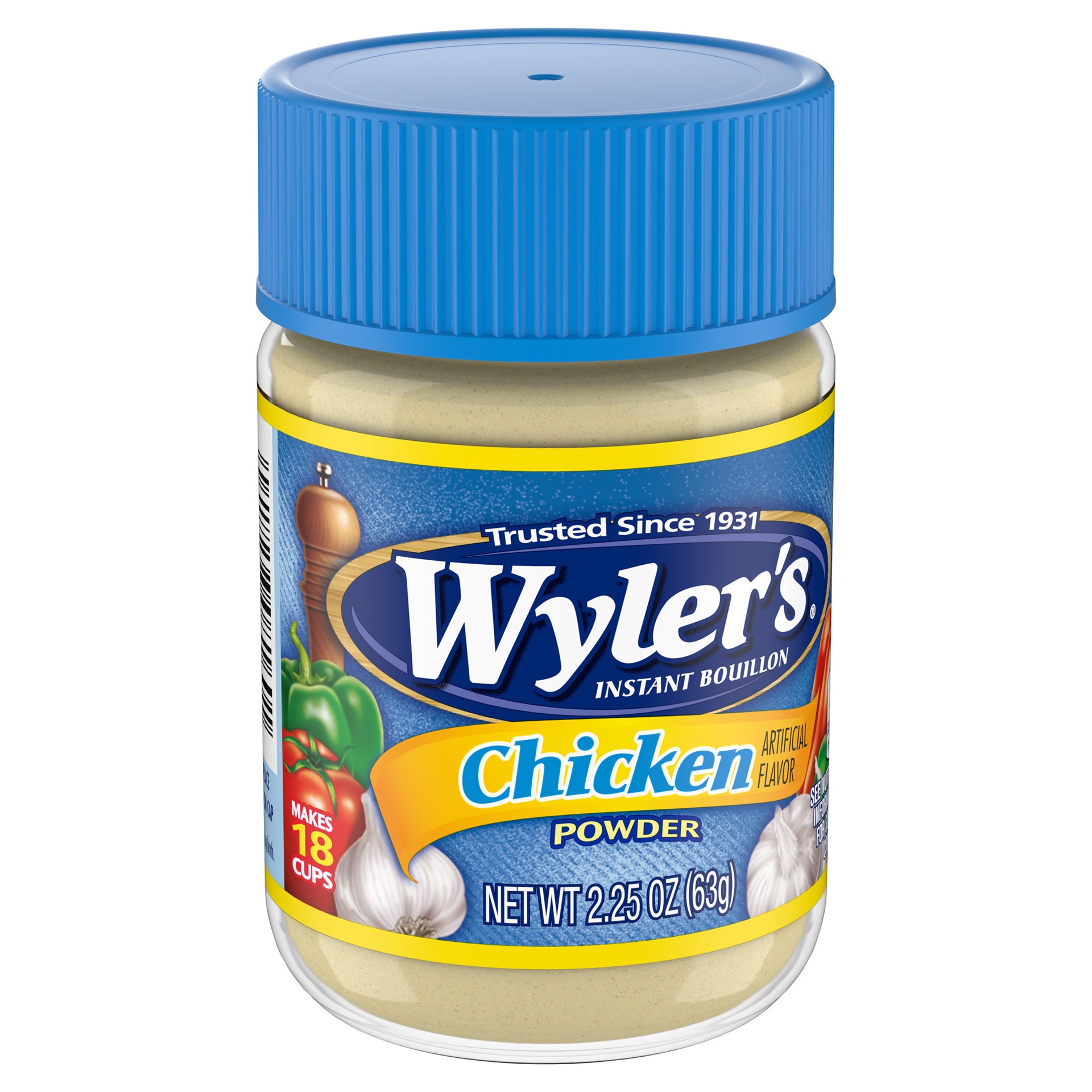 slide 2 of 5, Wyler's Instant Bouillon Chicken Flavored Powder, 2.25 oz Jar, 2.25 oz