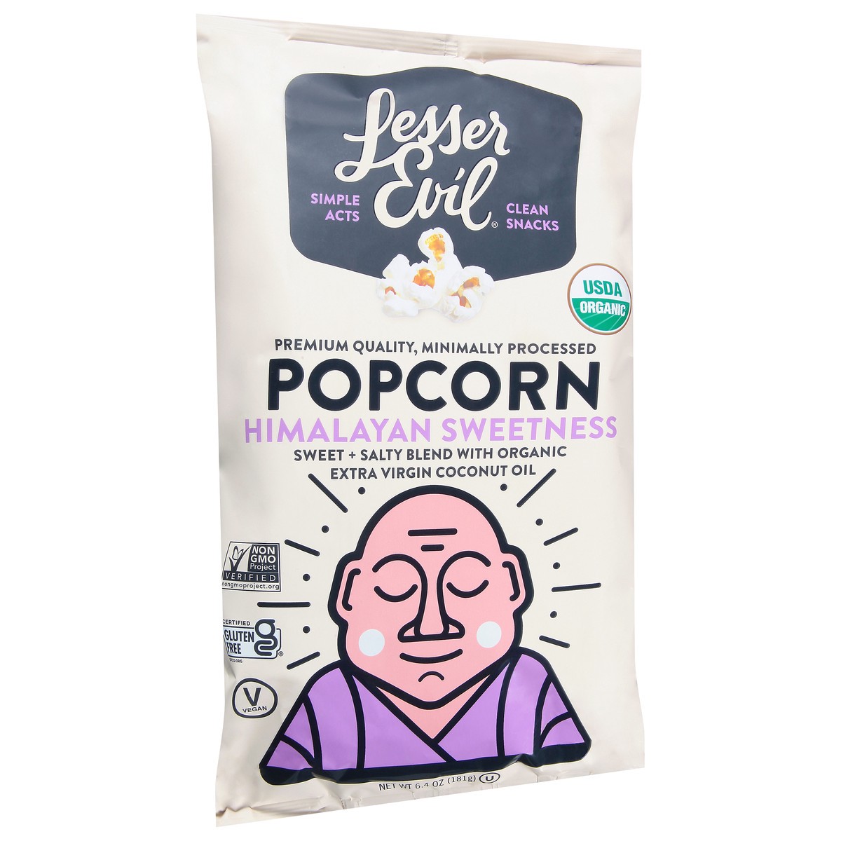 slide 9 of 9, LesserEvil Himalayan Sweetness Buddha Bowl Popcorn, 7 oz