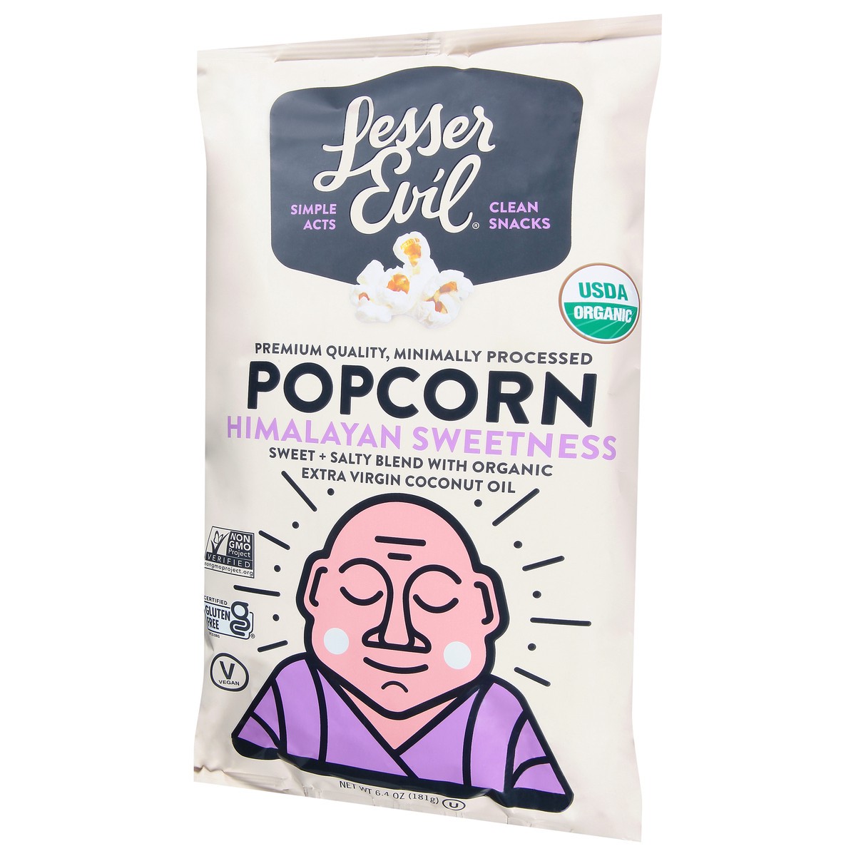 slide 2 of 9, LesserEvil Himalayan Sweetness Buddha Bowl Popcorn, 7 oz