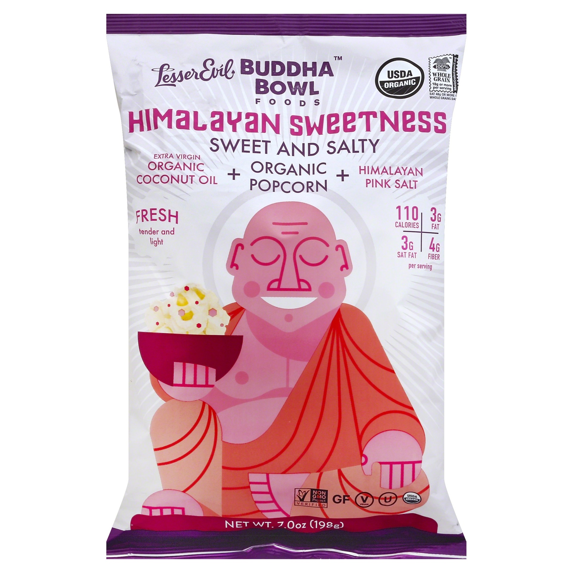 LesserEvil Himalayan Sweetness Buddha Bowl Popcorn 7 oz Shipt