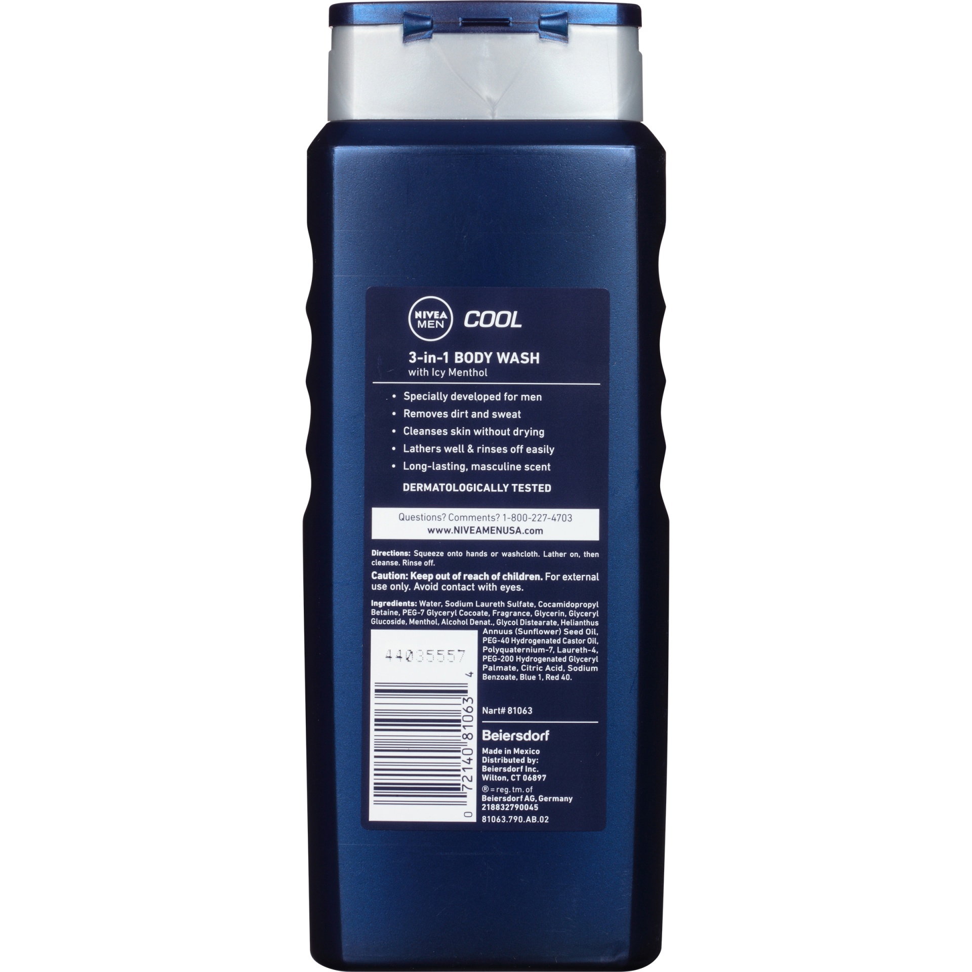 slide 6 of 7, Nivea Men 3-in-1 Body Wash Energy, 16.9 fl oz