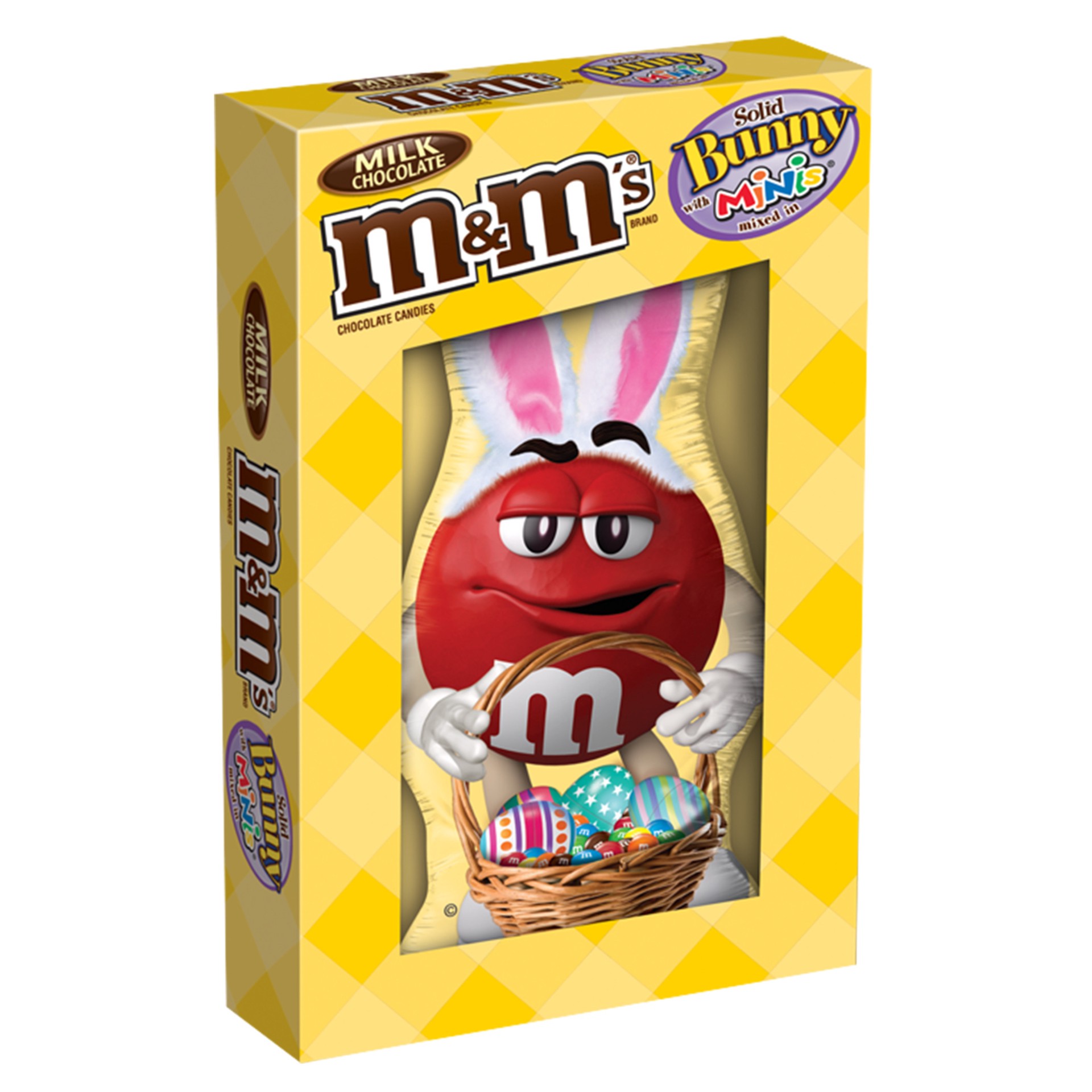 slide 1 of 3, M&M's Easter Milk Chocolate MINIS Size Candy Solid Easter Bunny 5-Ounce Bar, 5 oz