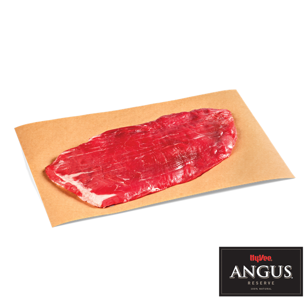 slide 1 of 1, Hy-Vee Angus Reserve Beef Boneless Whole Flank Steak, per lb