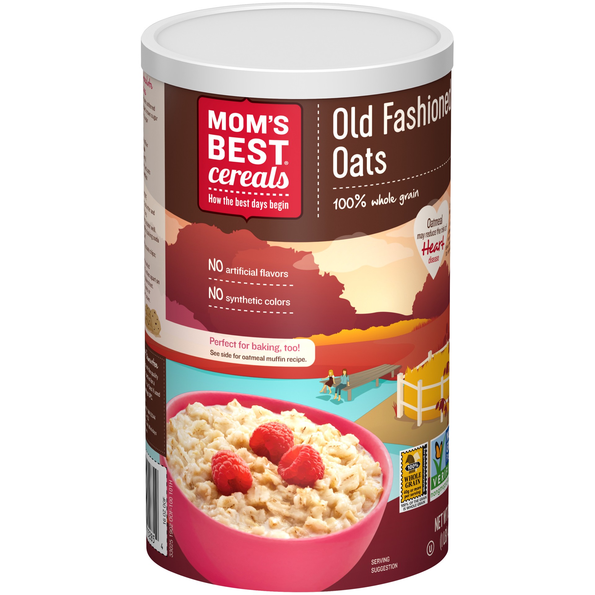 slide 3 of 5, MOM's Best Cereals Mom's Best Old Fashioned Oats, 16 OZ Canister, 16 oz