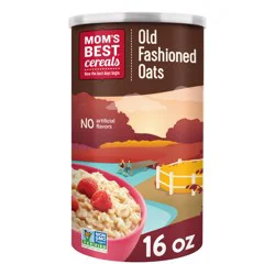 MOM's Best Cereals Mom’s Best Old Fashioned Oats – 100% Whole Grain Oats with No Artificial Flavor, 16 oz Canister