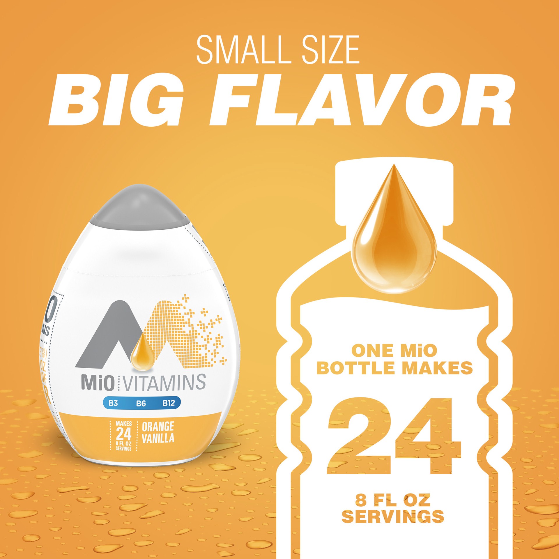 slide 4 of 5, MiO Vitamins Orange Vanilla Naturally Flavored with other natural flavors Liquid Water Enhancer Drink Mix Bottle, 1.62 fl oz
