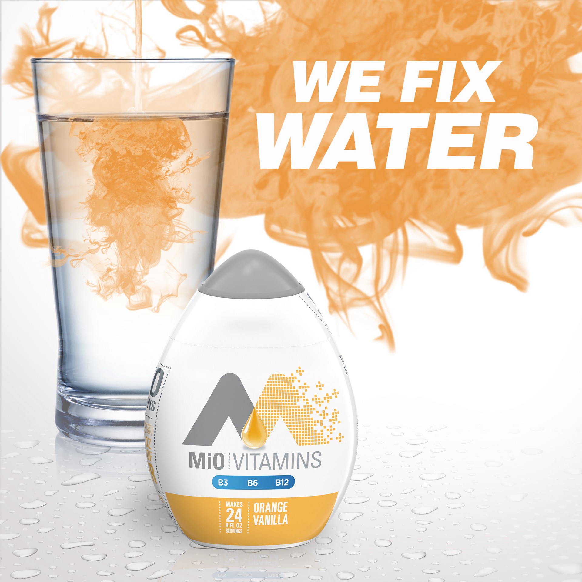 slide 5 of 5, MiO Vitamins Orange Vanilla Naturally Flavored with other natural flavors Liquid Water Enhancer Drink Mix Bottle, 1.62 fl oz