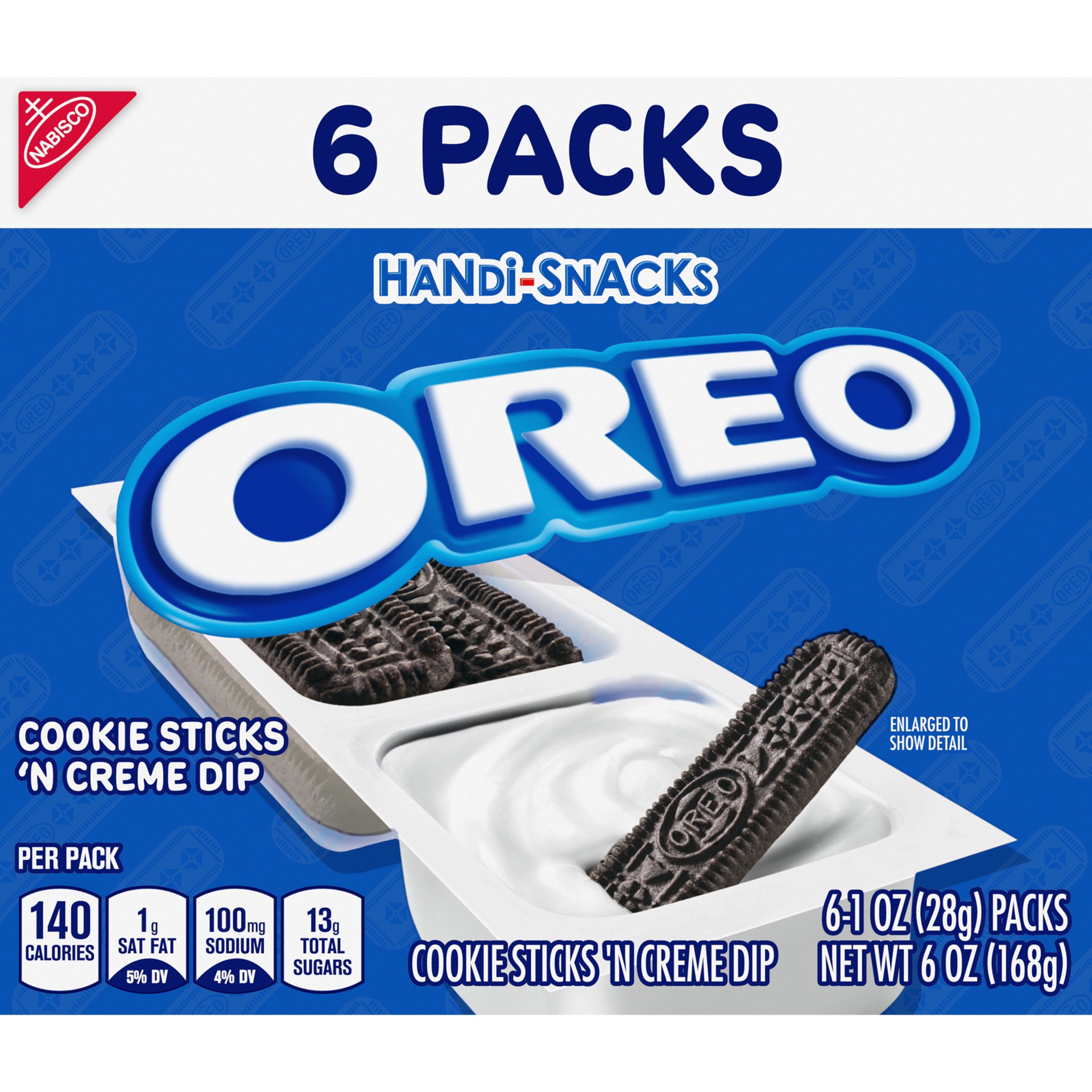 slide 1 of 1, Handi-Snacks Oreo Cookie Sticks'N Creme, 6 ct; 1 oz