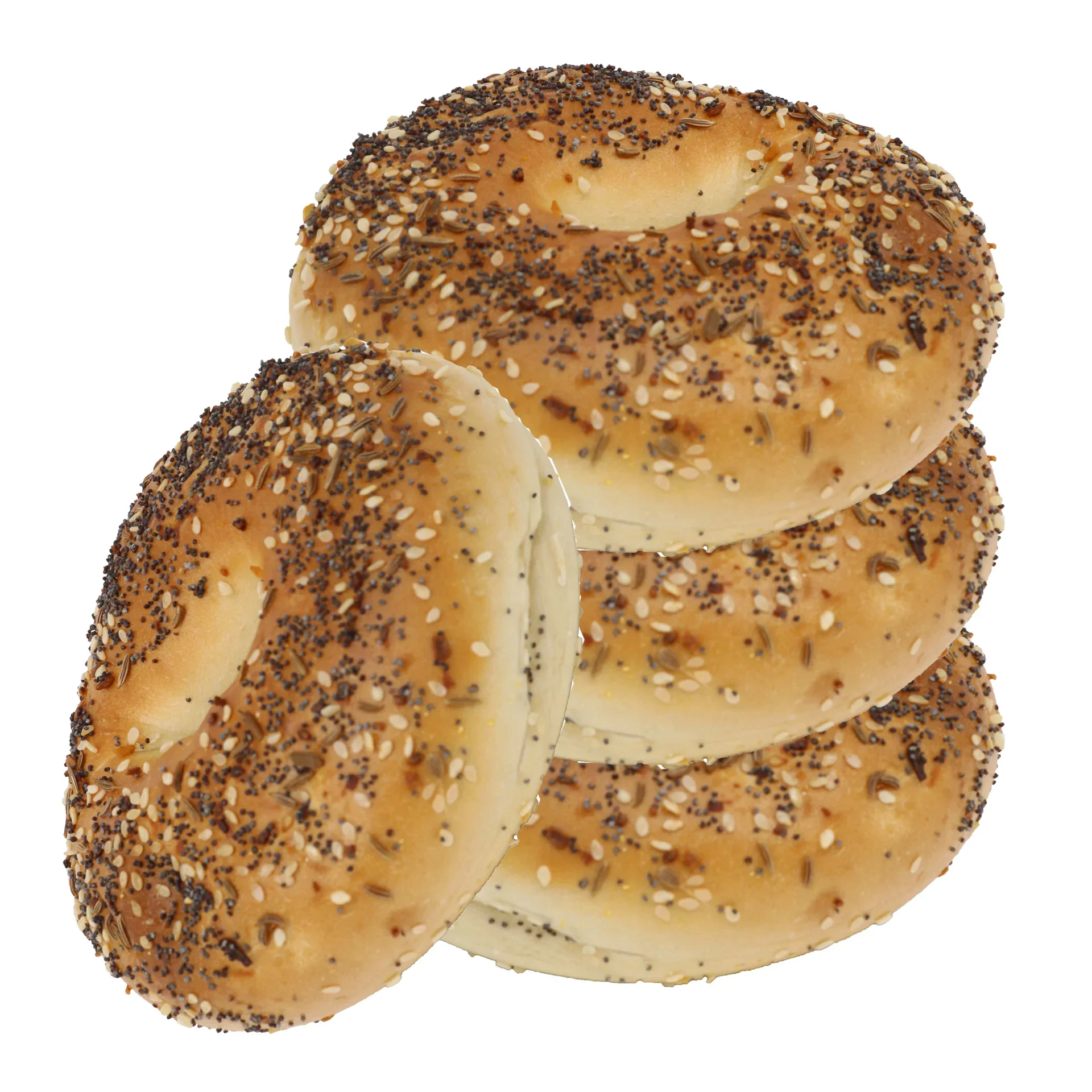 slide 1 of 1, H-E-B Kosher Everything Bagels, 4 ct