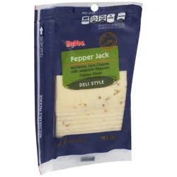 Hy-vee Pepper Jack Monterey Jack Deli Style Cheese Slices With Jalapeno Peppers
