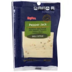 Hy-vee Pepper Jack Monterey Jack Deli Style Cheese Slices With Jalapeno Peppers