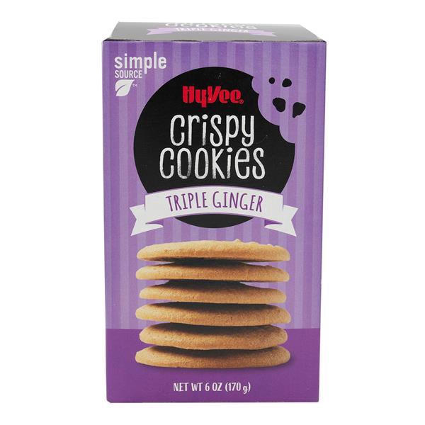 slide 1 of 1, Hy-Vee Triple Ginger Crispy Cookies, 6 oz