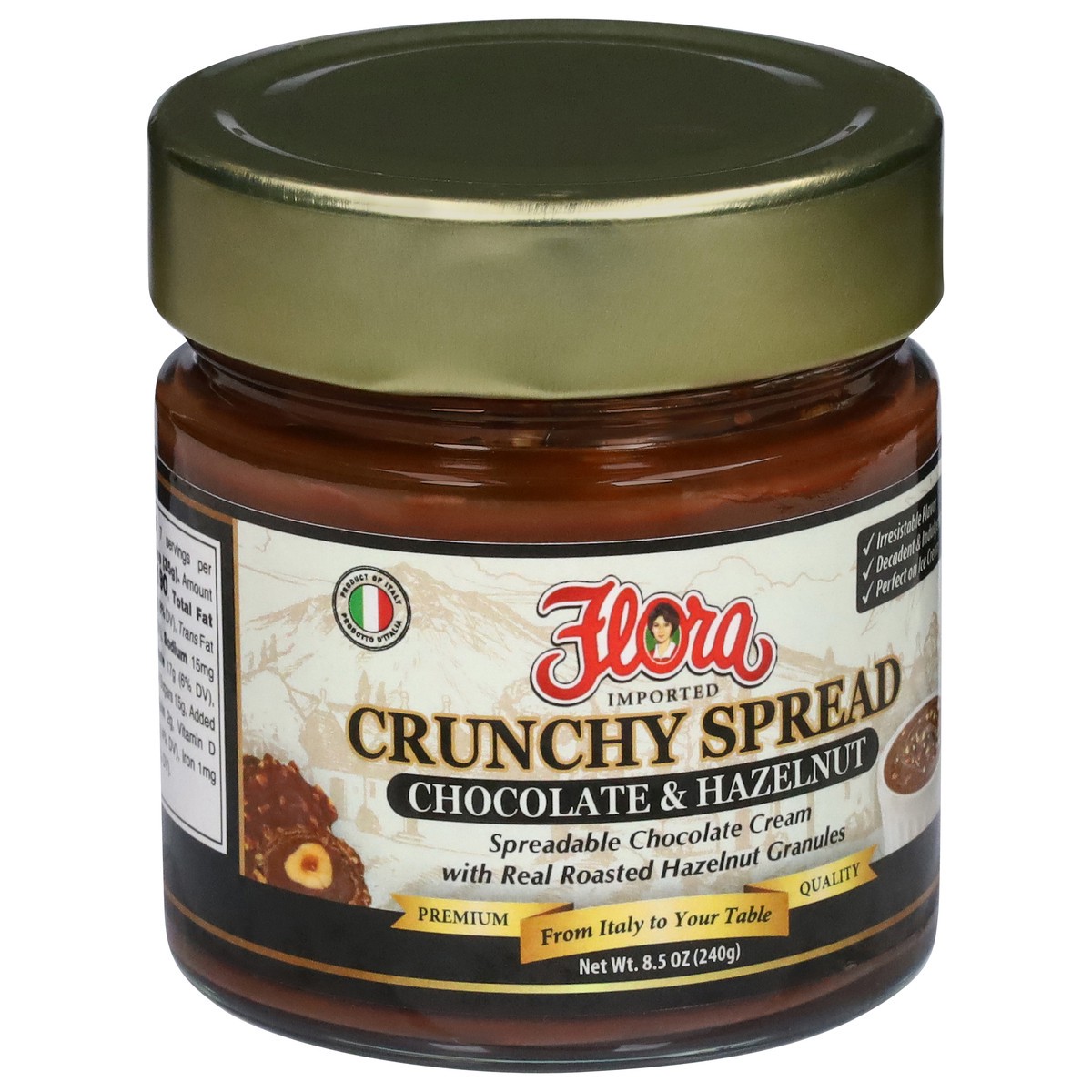 slide 3 of 4, Flora Crunchy Spread Chocolate and Hazelnut 7.76 Ounces, 7.76 oz