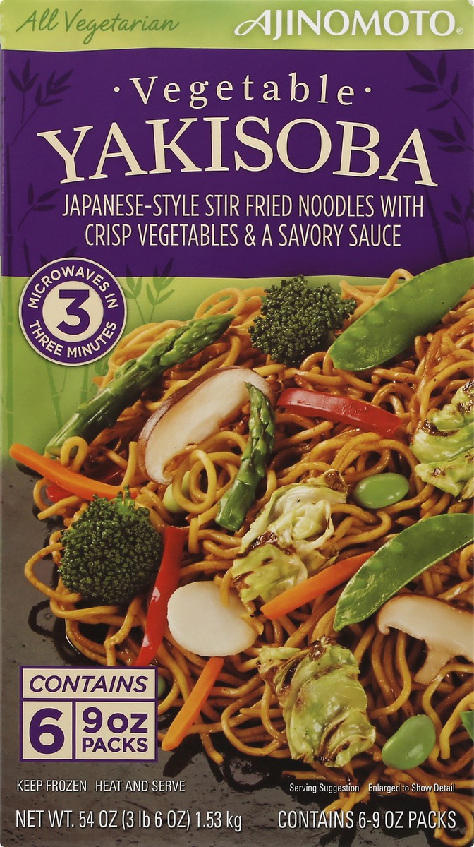 slide 3 of 9, Aji-No-Moto Vegetable Yakisoba, 6 ct; 9 oz