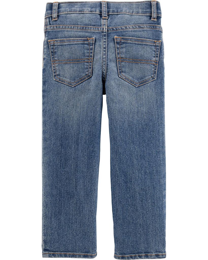 slide 2 of 4, Oshkosh Toddler Medium Wash Straight-Leg Jeans Indigo Wash 4T, 1 ct