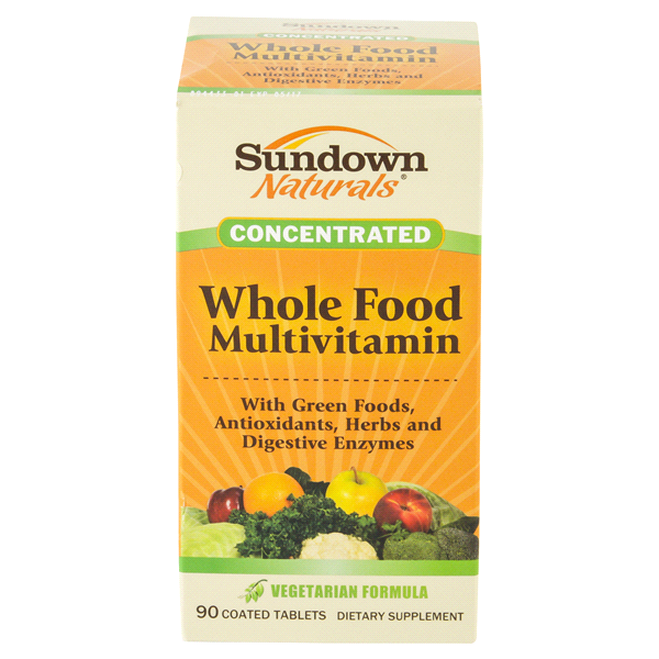 slide 1 of 1, Sundown Naturals Concentrated Whole Food Multivitamin, 90 ct