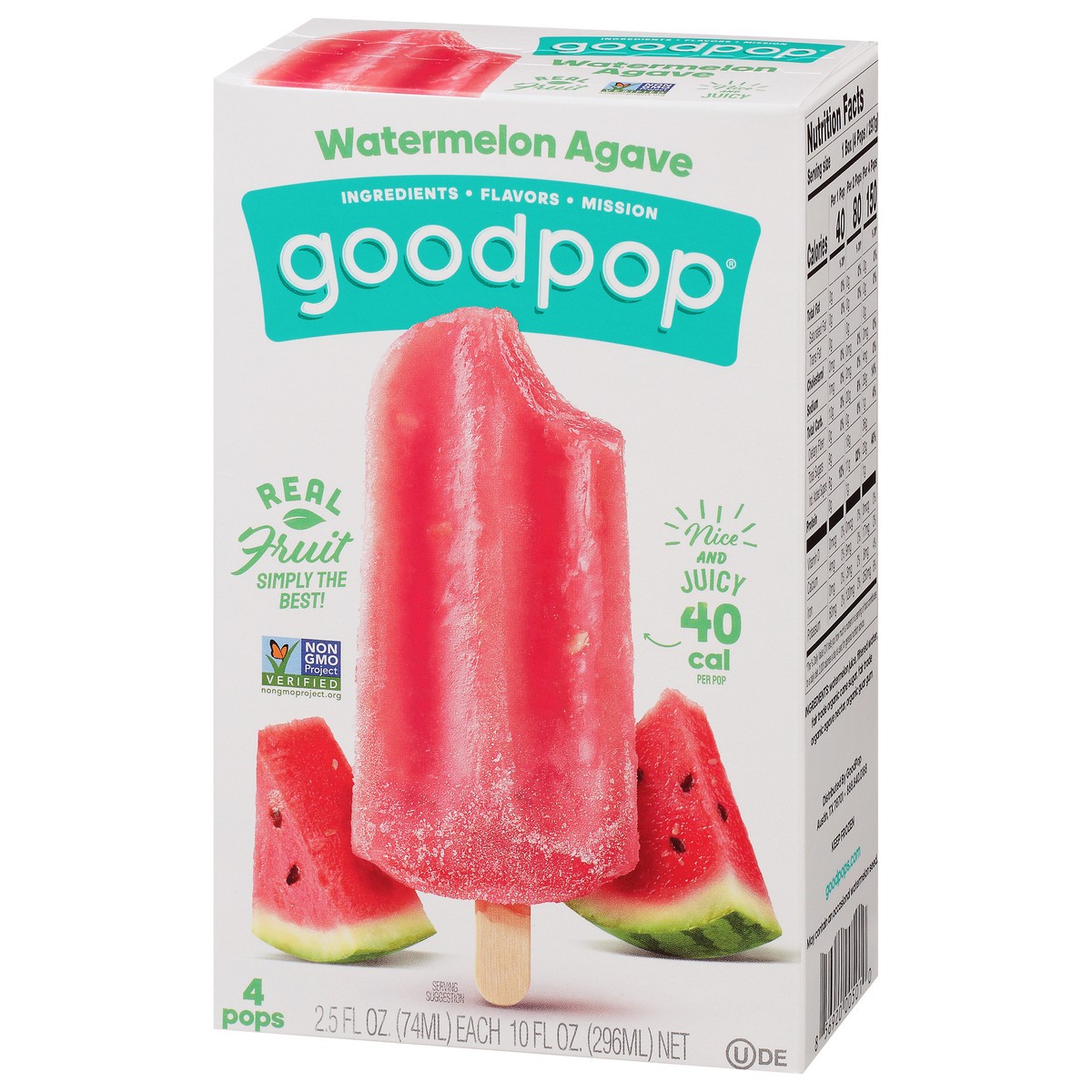 slide 7 of 9, GoodPop Watermelon Agave Frozen Fruit Bars, 4 Ct, 6 ct