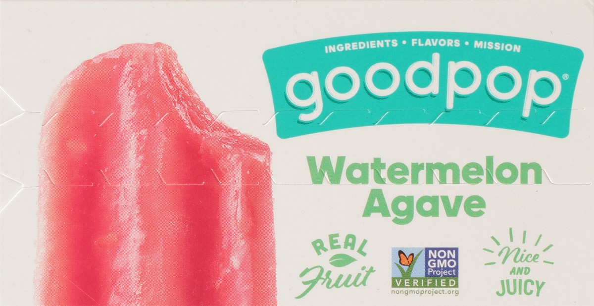 slide 8 of 9, GoodPop Watermelon Agave Frozen Fruit Bars, 4 Ct, 6 ct