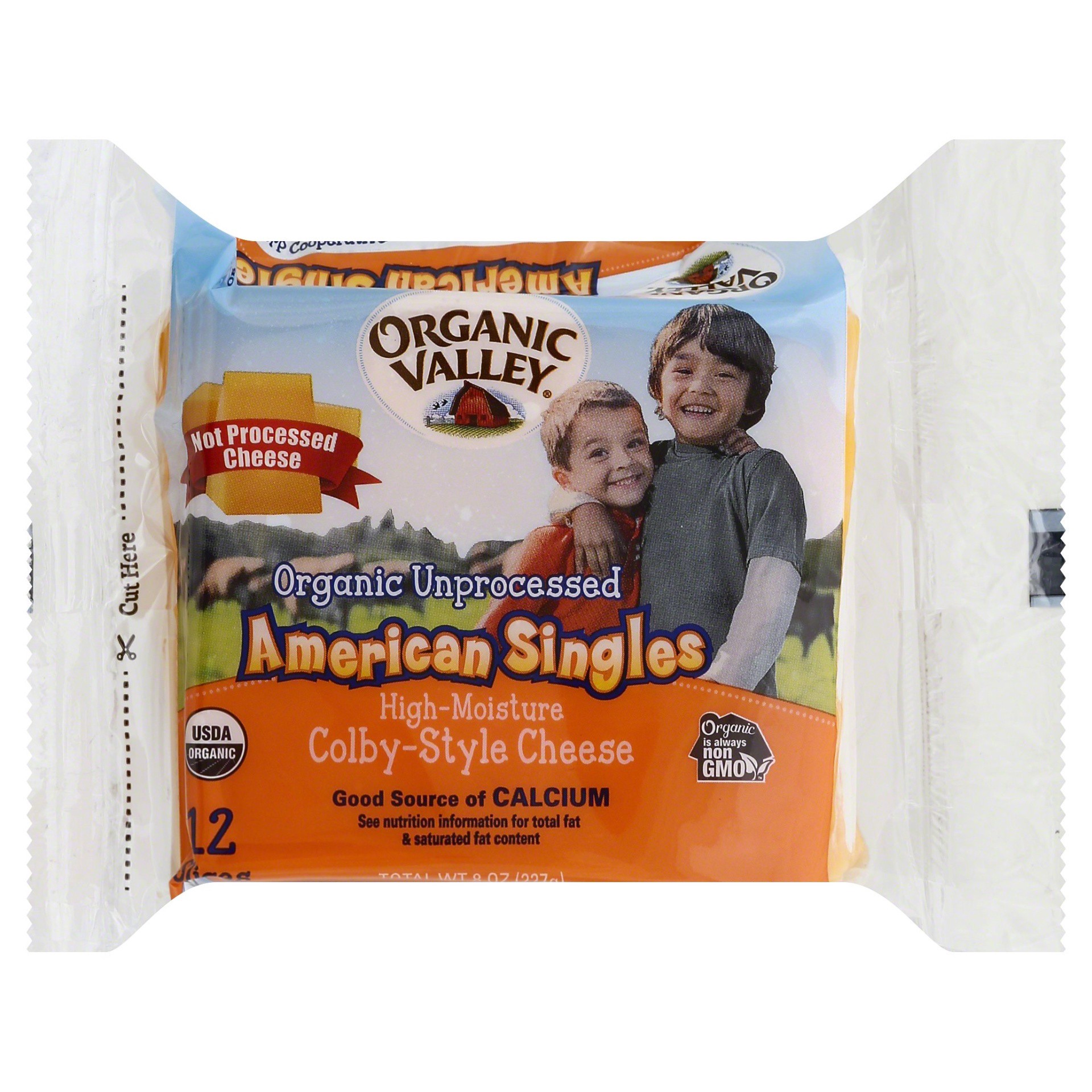 slide 1 of 6, Organic Valley Organic Colby Cheese Slices 12 ct Pack, 8 oz