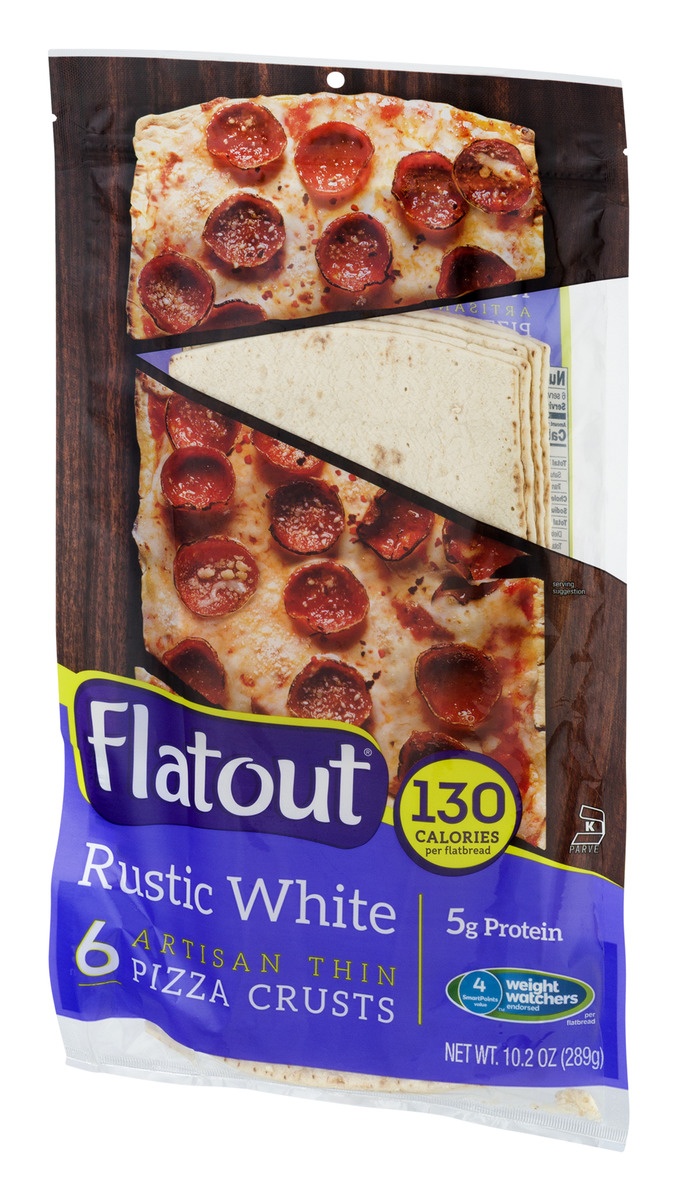 slide 4 of 11, Flatout Rustic White Flatbread, 6 ct; 10.2 oz