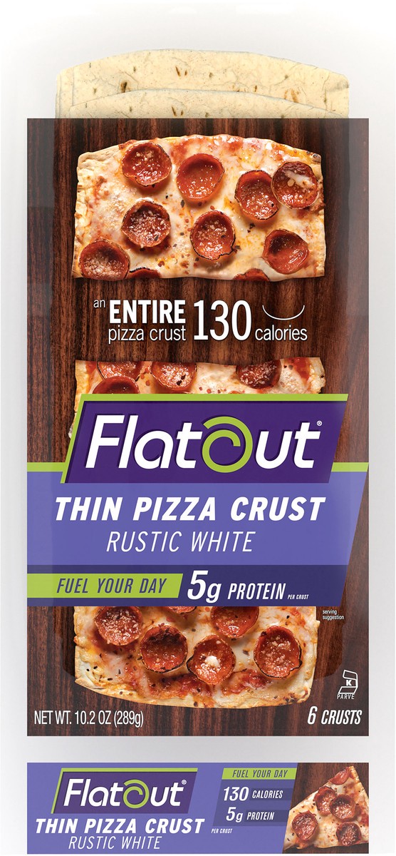 slide 7 of 9, Flatout Thin Pizza Crust, 10.2 oz