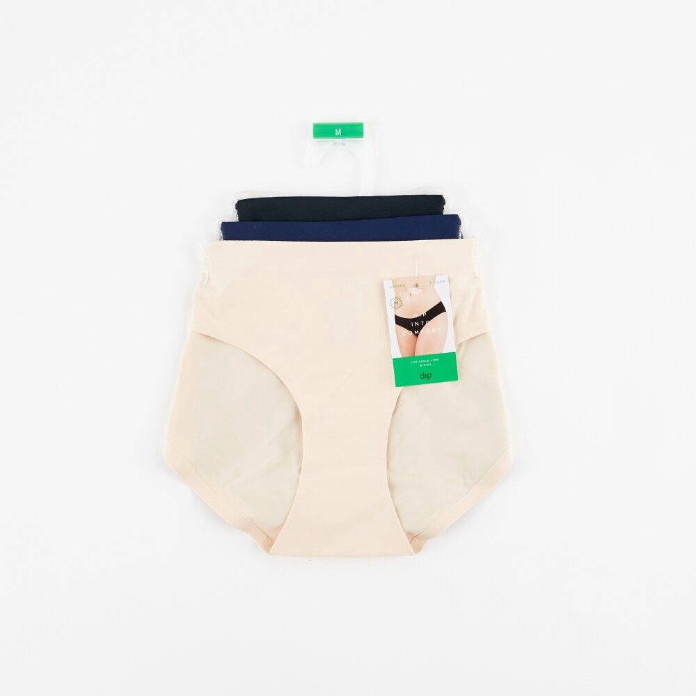 slide 2 of 3, Dip Invisible Line Women's Large Bikini Underwear Pack - Assorted, 3 ct