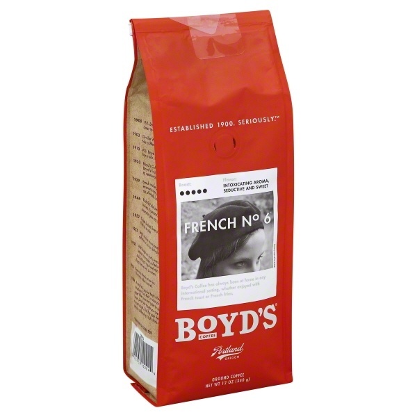 slide 1 of 1, Boyd's French No. 6 Dark Roast Ground Coffee - 12 oz, 12 oz