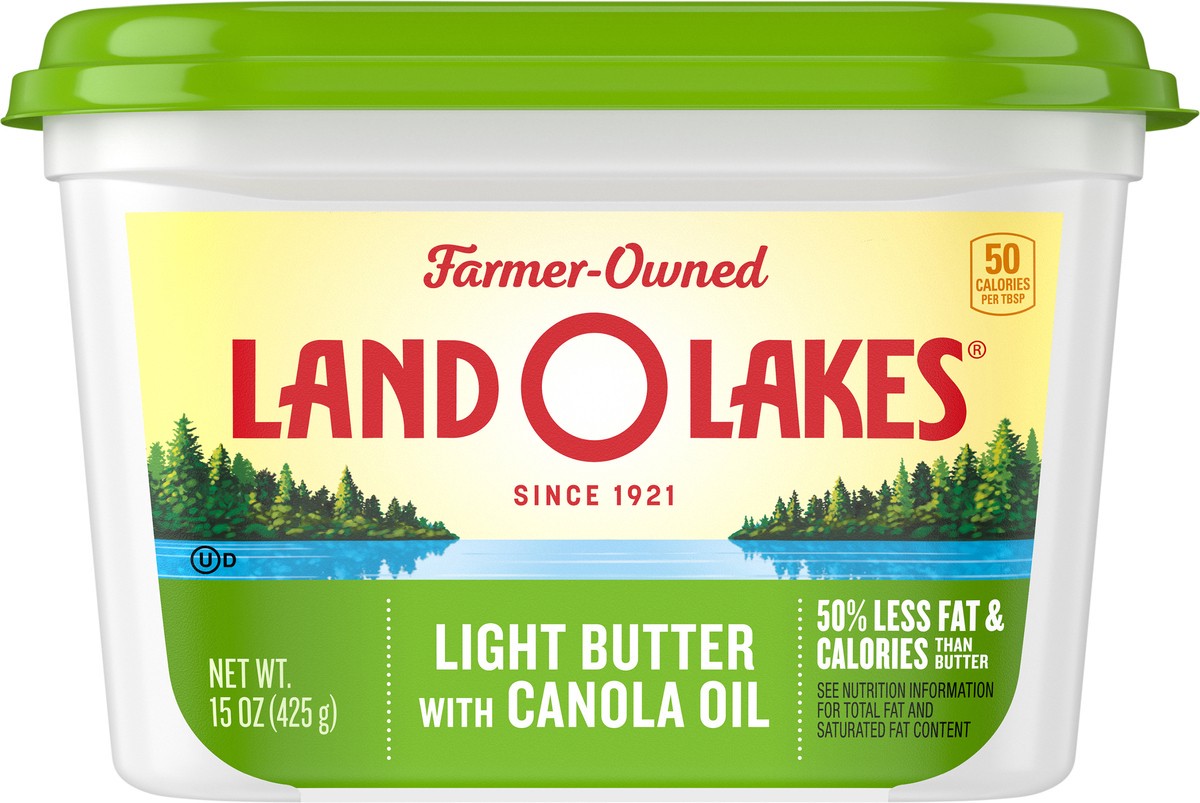 slide 8 of 9, Land O'Lakes Light Butter with Canola Oil, 15 oz