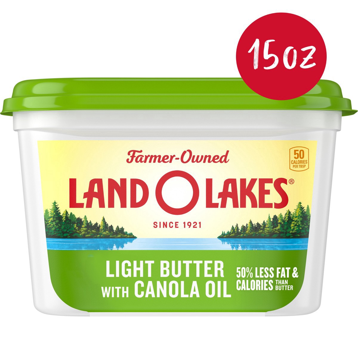 slide 1 of 9, Land O'Lakes Light Butter with Canola Oil, 15 oz