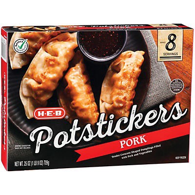 slide 1 of 1, H-E-B Frozen Pork Potstickers, 25 oz