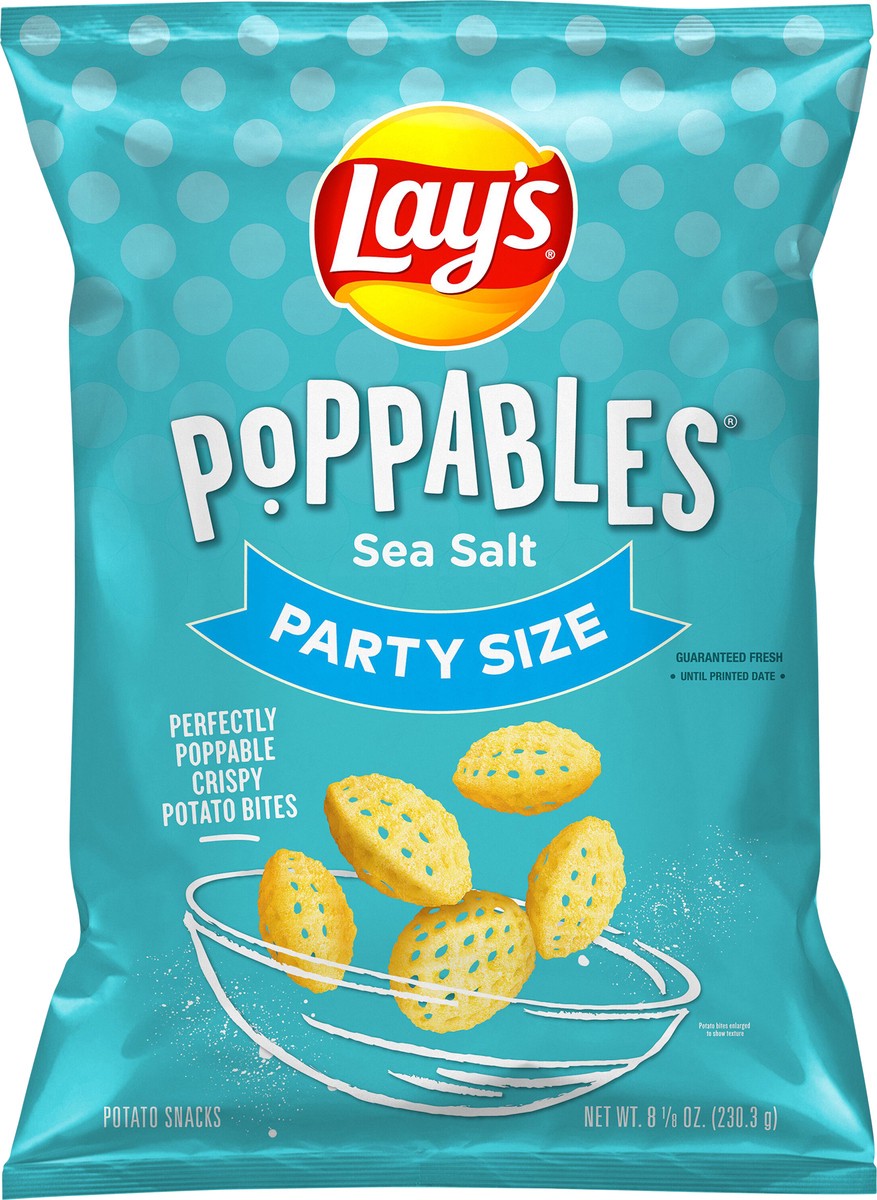 slide 1 of 6, Lay's Poppables Potato Snacks Sea Salt 8 1/8 Oz, 8.12 oz