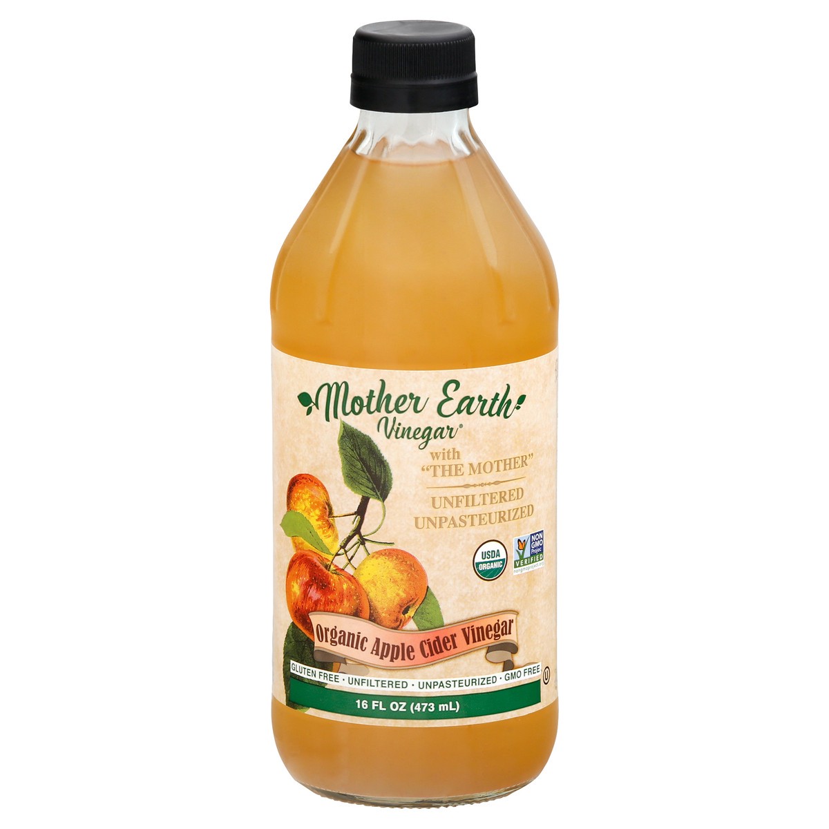 slide 12 of 14, Mother Earth Vinegar Organic Apple Cider Vinegar with The Mother 16 fl oz, 16 fl oz