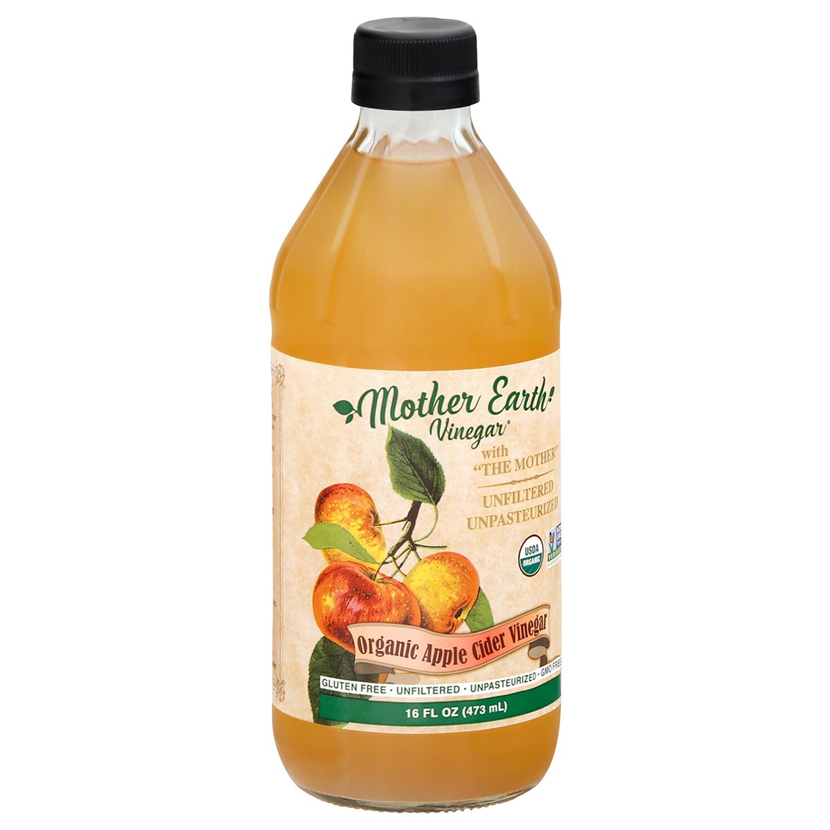 slide 10 of 14, Mother Earth Vinegar Organic Apple Cider Vinegar with The Mother 16 fl oz, 16 fl oz