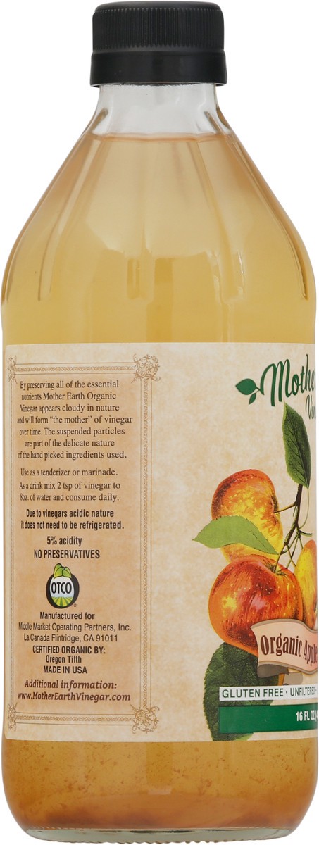 slide 3 of 14, Mother Earth Vinegar Organic Apple Cider Vinegar with The Mother 16 fl oz, 16 fl oz