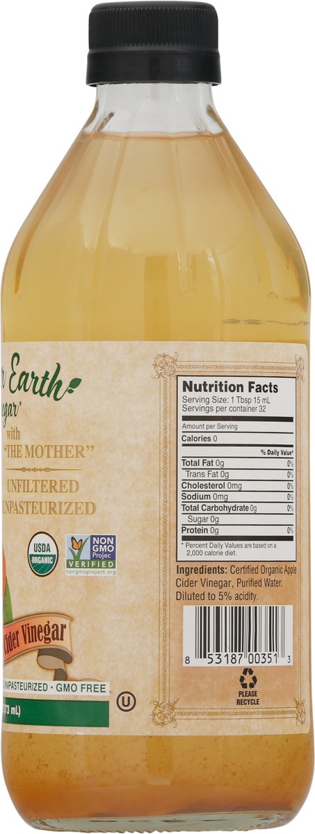 slide 2 of 14, Mother Earth Vinegar Organic Apple Cider Vinegar with The Mother 16 fl oz, 16 fl oz