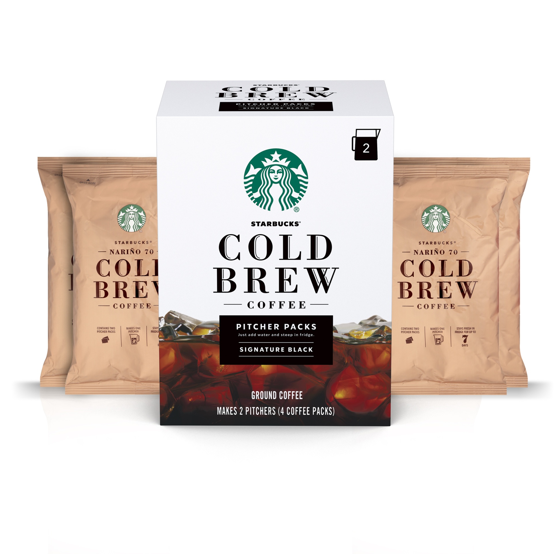 slide 1 of 4, Starbucks Cold Brew Black Ground Coffee, 8.6 oz