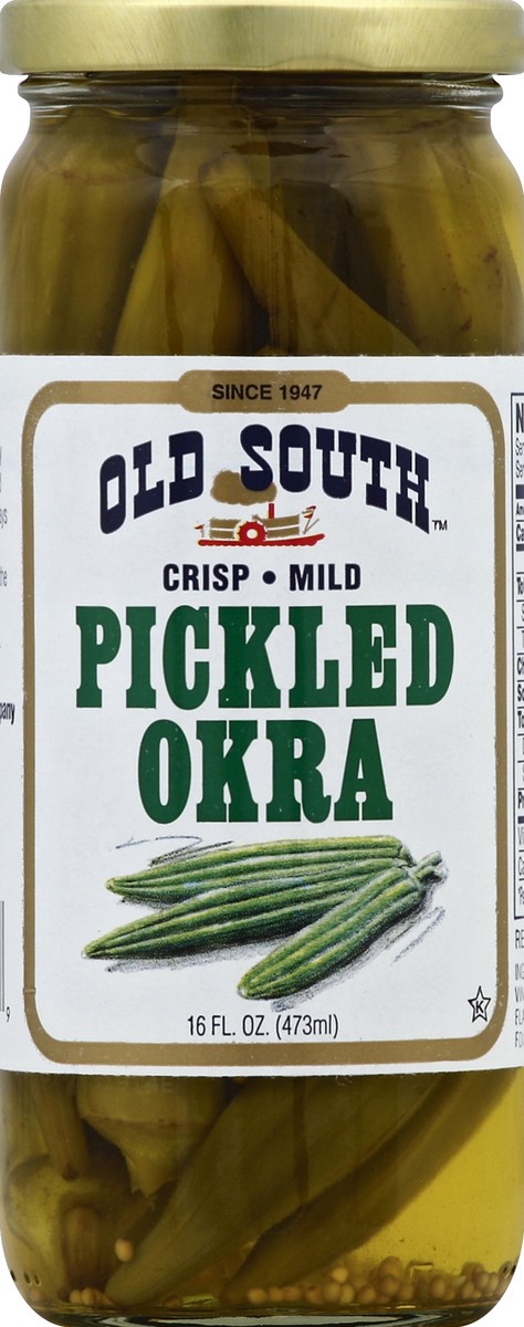 slide 2 of 2, Old South Pickled Mild Okra, 16 oz