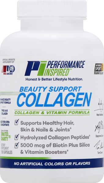 slide 1 of 1, Performance Inspired Nutrition Collagen Capsules, 120 ct