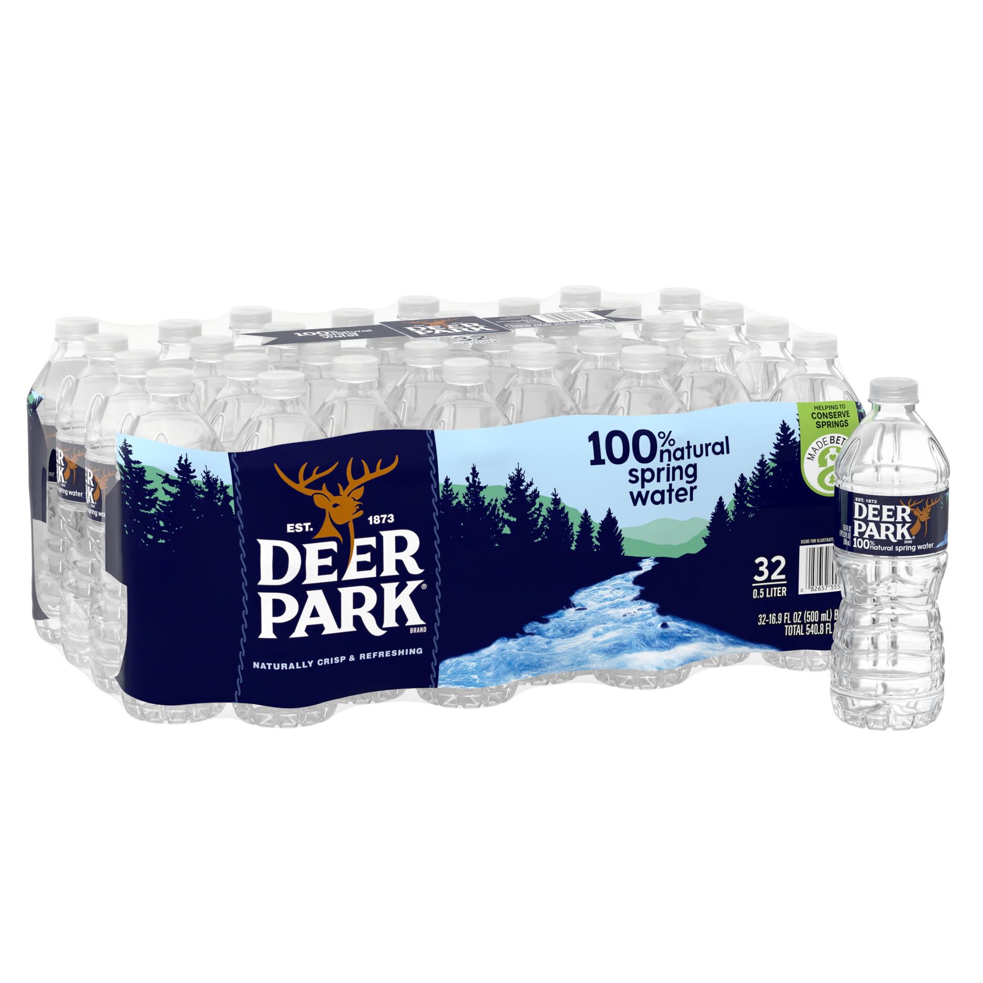 slide 5 of 5, Deer Park Brand Spring Water, 16.9-ounce plastic bottles (Pack of 32), 12 fl oz