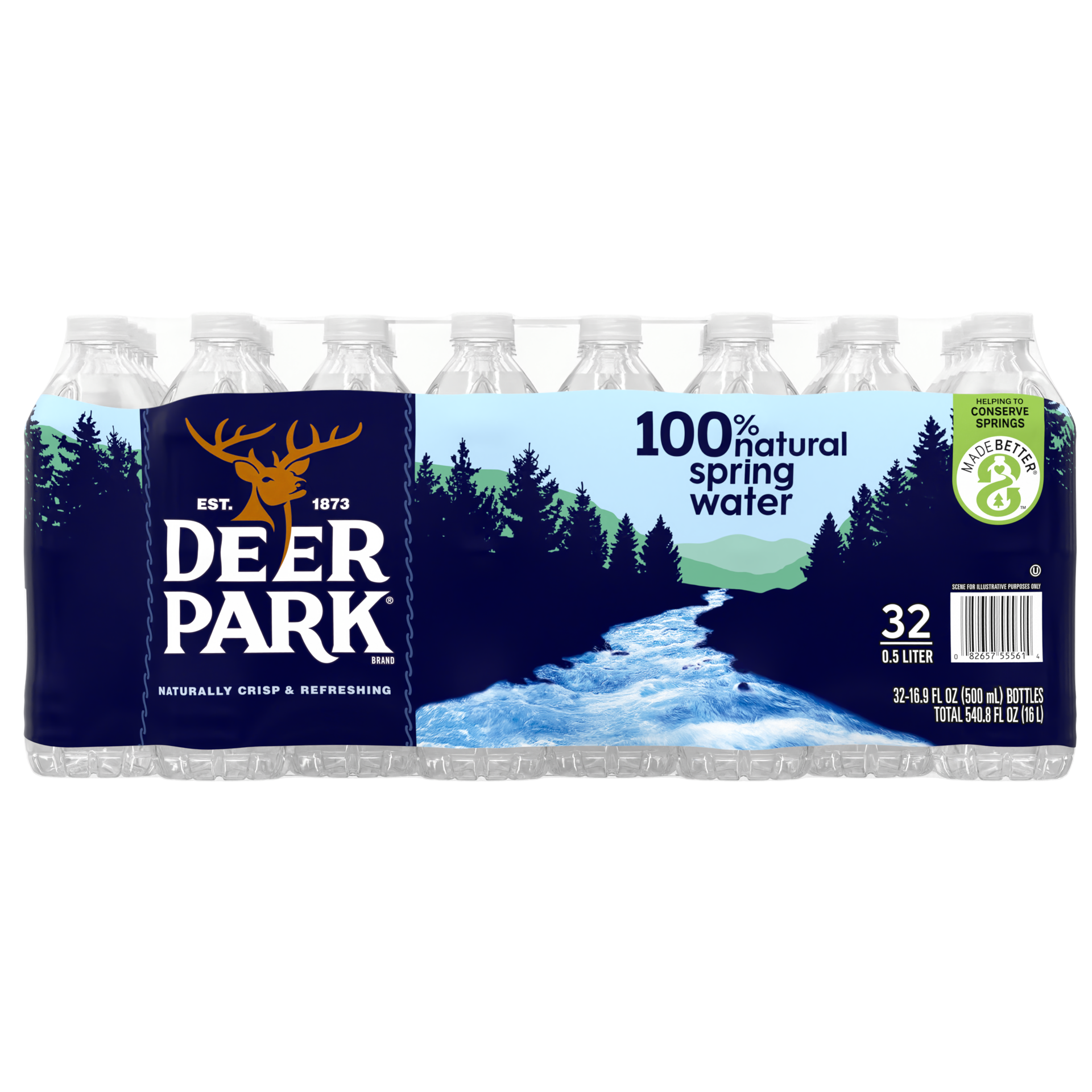 slide 2 of 5, Deer Park Brand Spring Water, 16.9-ounce plastic bottles (Pack of 32), 12 fl oz