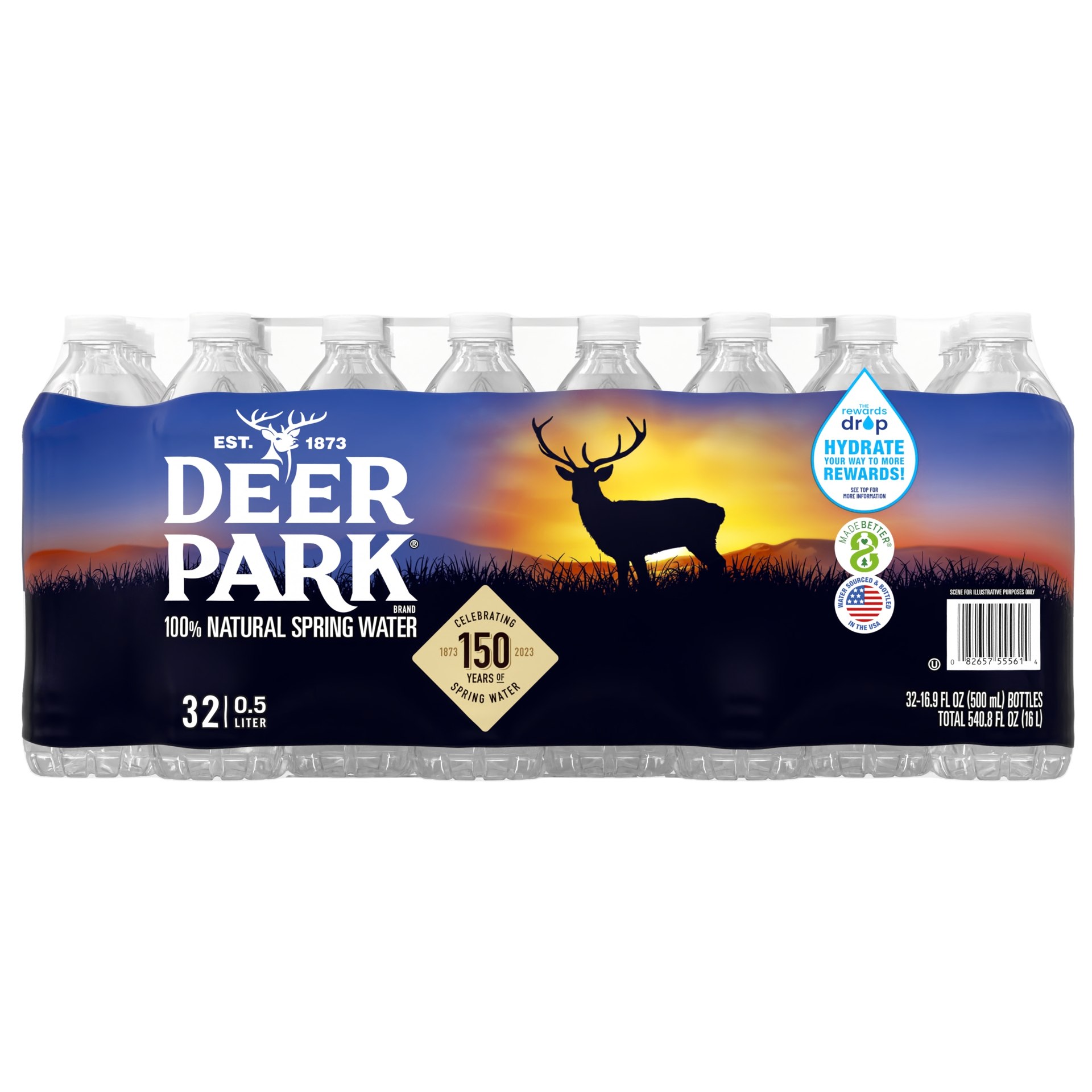 slide 1 of 5, Deer Park Brand Spring Water, 16.9-ounce plastic bottles (Pack of 32), 12 fl oz