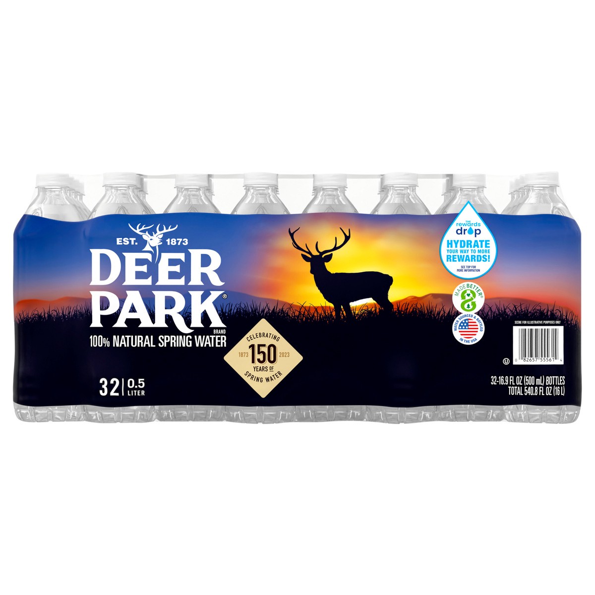 slide 1 of 5, DEER PARK Brand Spring Water, 16.9-ounce plastic bottles (Pack of 32), 12 fl oz