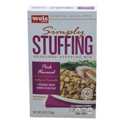 Weis Quality Pork Flavored Simply Stuffing Seasoned Stuffing Mix
