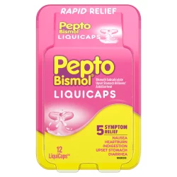 Pepto-Bismol 5 Symptom Stomach Relief Liquicaps - 12ct