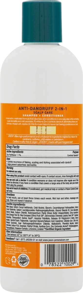 slide 7 of 9, Jason Anti-Dandruff Scalp Care 2-in-1 Shampoo + Conditioner 12 fl oz, 12 fl oz