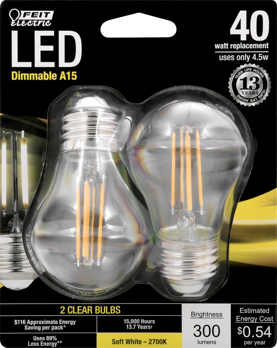 slide 6 of 6, Feit Electric Light Bulb 2 ea, 2 ct