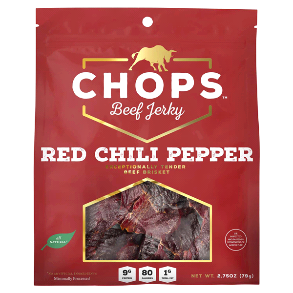 slide 1 of 1, Chops Beef Jerky Red Chili, 2.75 oz