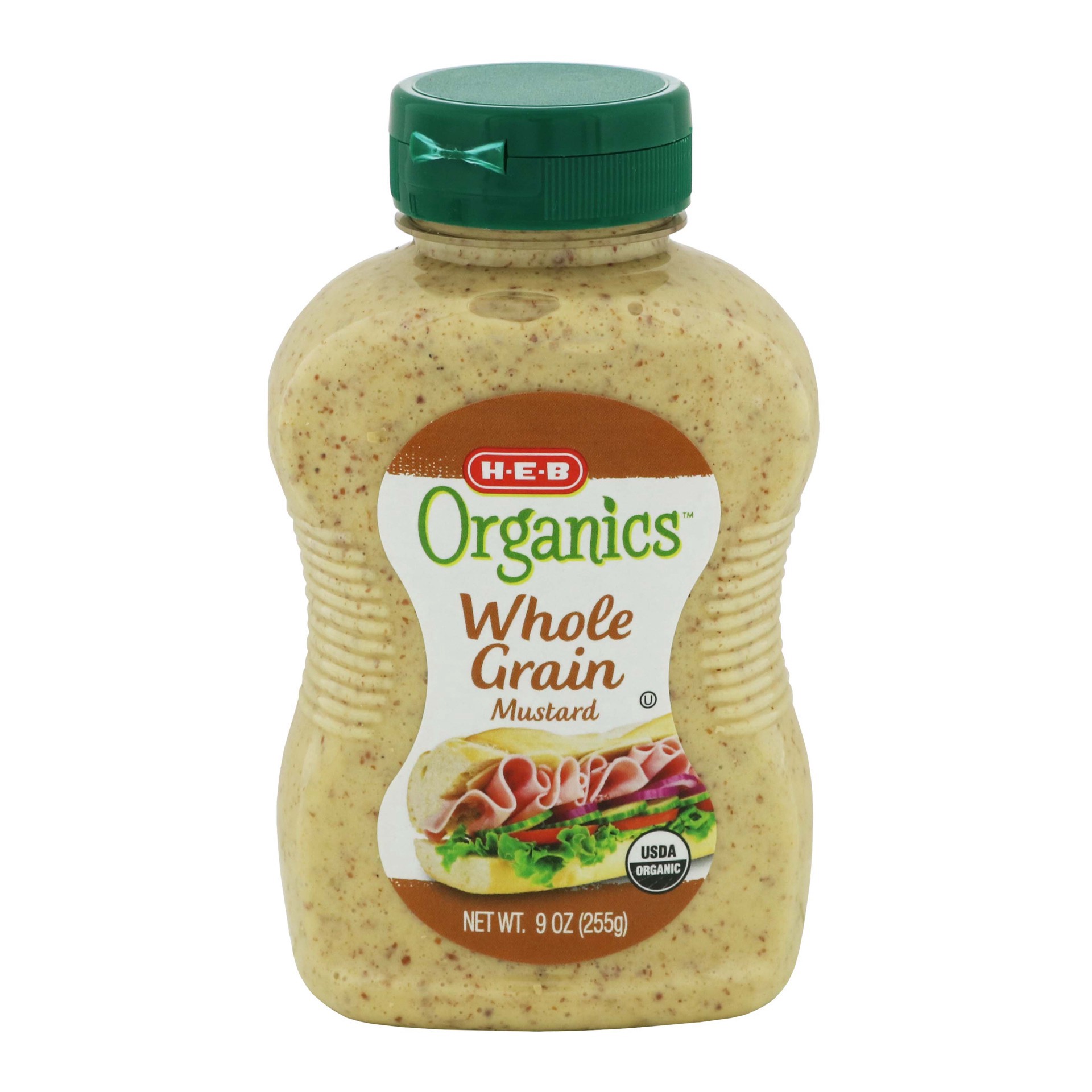 slide 1 of 1, H-B Organics Whole Grain Mustard - 9 oz, 9 oz