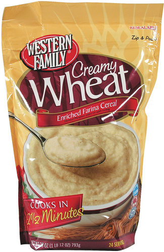 slide 1 of 1, Western Family Creamy Wheat Farina Pouch, 28 oz